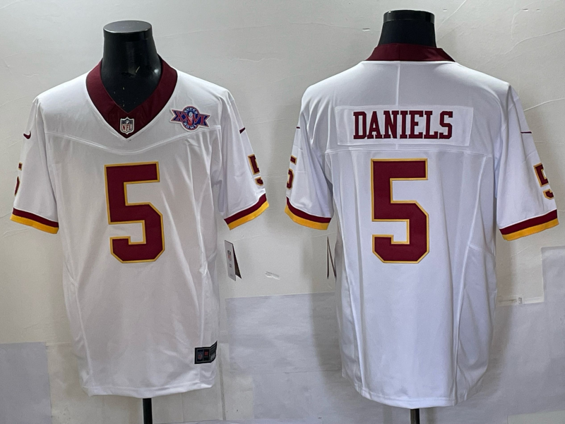 Men Washington Redskins #5 Daniels white Nike Limited NFL Jersey 005